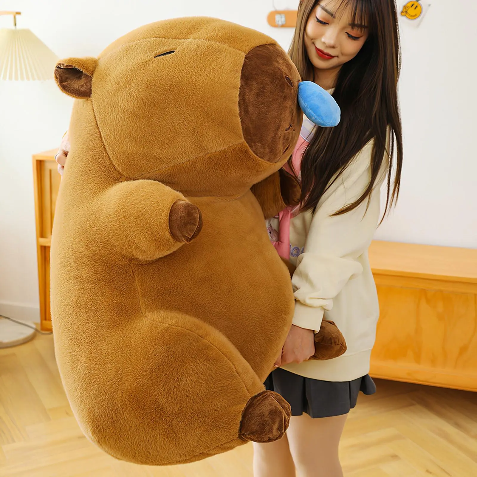 50cm Cartoon Snot Capybara Plush Toy Kawaii Simulation Animal Cute Plush Soft Stuffed Doll Throw Pillow Large Size Birthday Gift