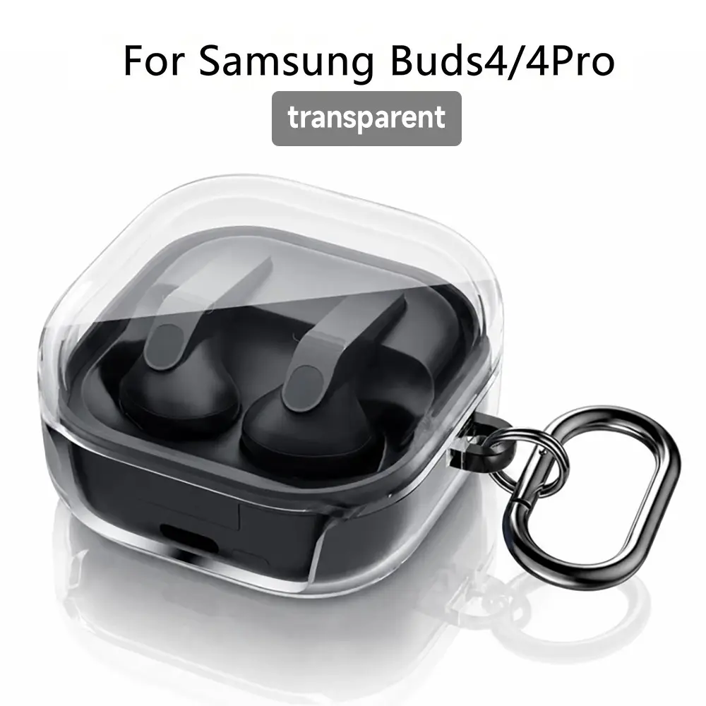 Samsung Galaxy Buds 4/4pro Case, Locking Crystal Soft Tpu Shockproof Cover, Transparent Clear Earbud Protector, Durable Polycarbonate Material