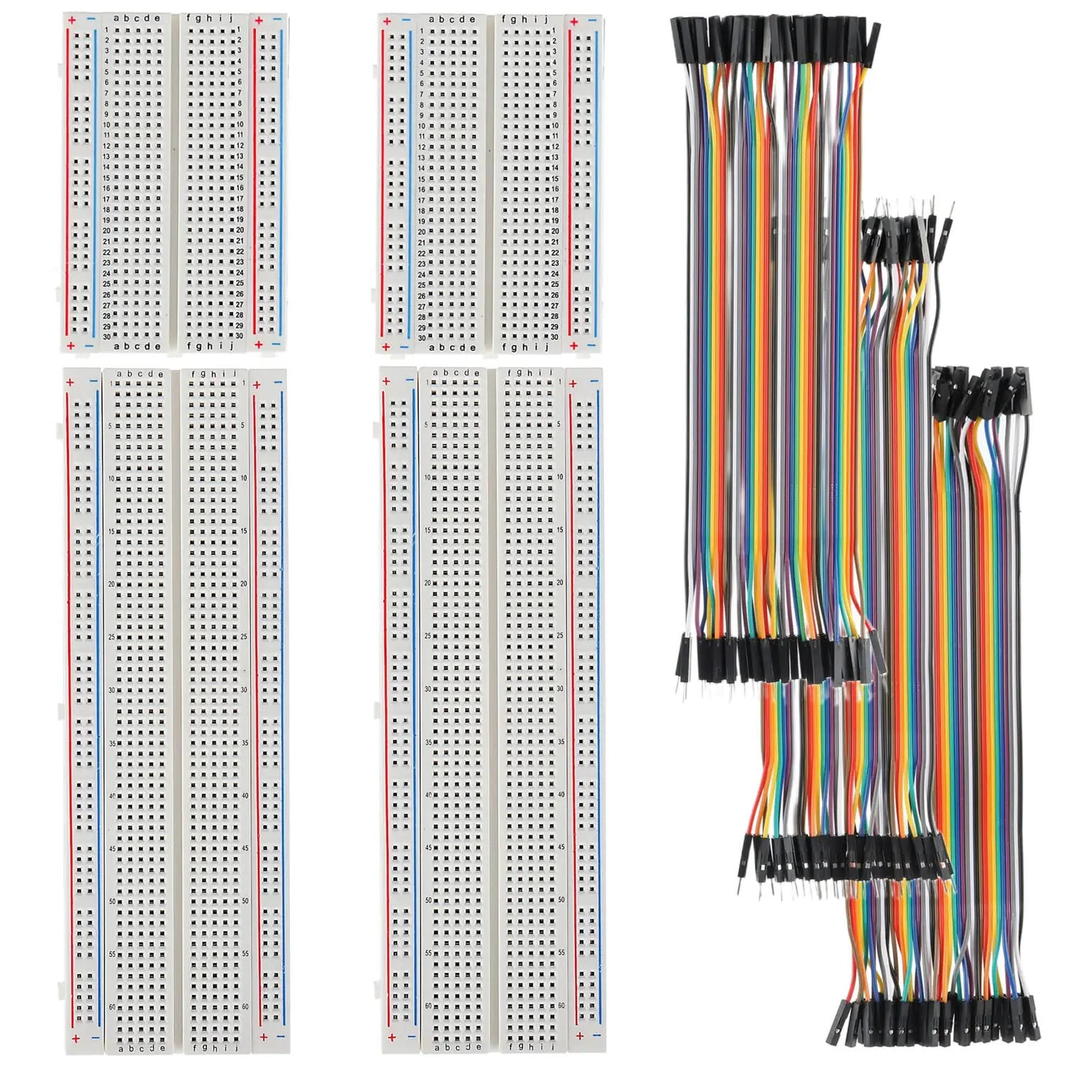 Breadboard and Jumper Wires Kit Includes 830 Tie-Point Breadboard, 400 Tie-Point Breadboard, and Jumper Wires