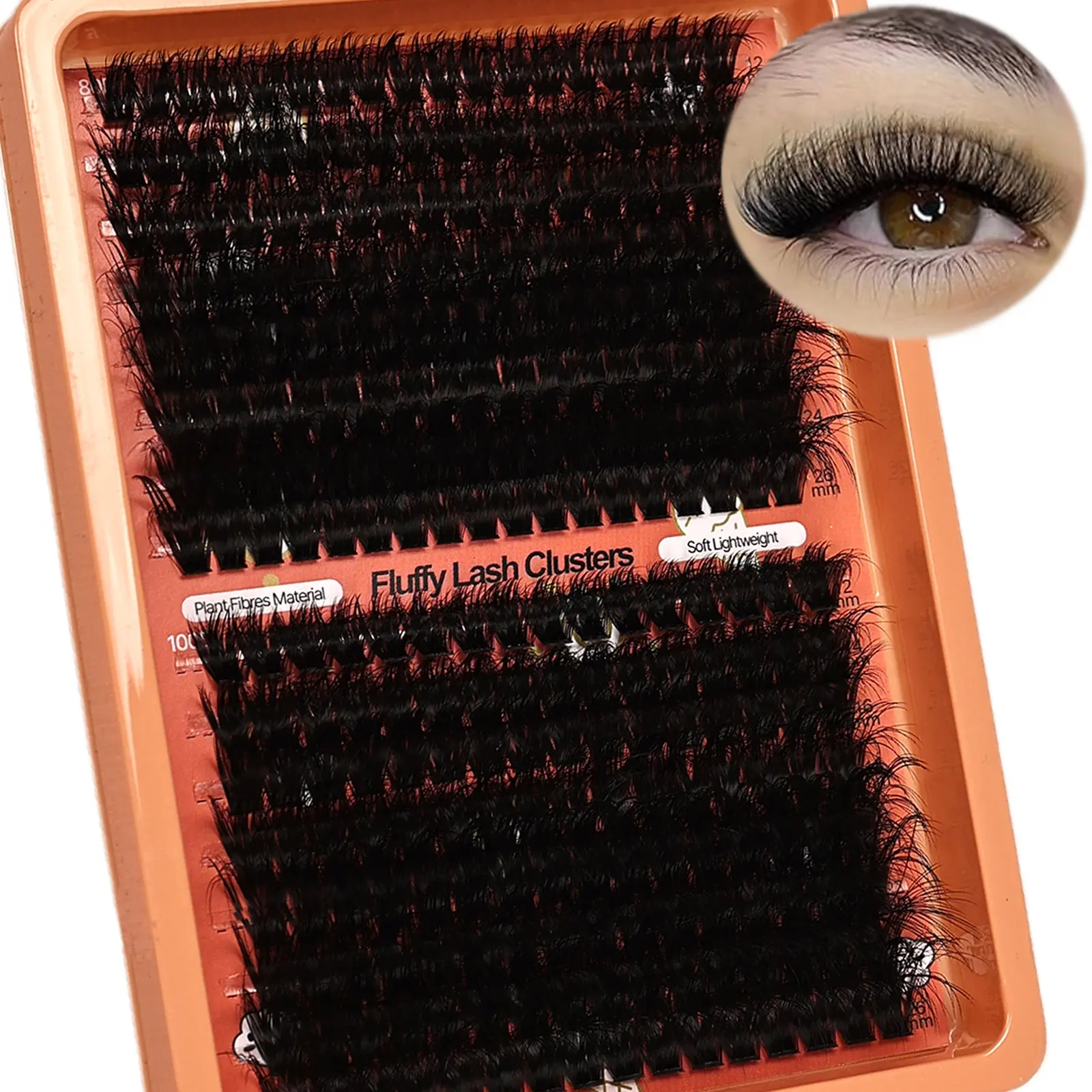 Individual Cluster Lashes Fluffy Wispy Lash Clusters D Curl Soft Natural Eyelash Segments DIY Lash Extension Volume Cluster Eyelashes Eyelashes Extensions