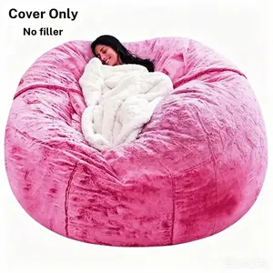 1 piece Lazy Sofa Sleepable/Lying Bedroom Sofa Cover (Outer Cover Only, No Fillers) Single Lounge Chair Tatami Bean Bag Sofa Chair