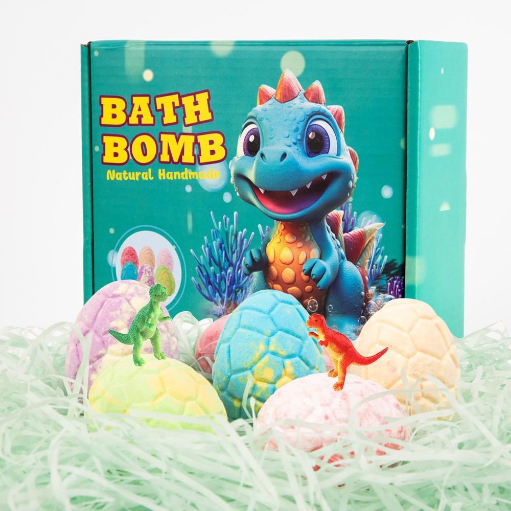 Explosions dinosaur egg bath ball spot wholesale built-in toy bath salt ball gift box essential oil aromatherapy bubble bath.