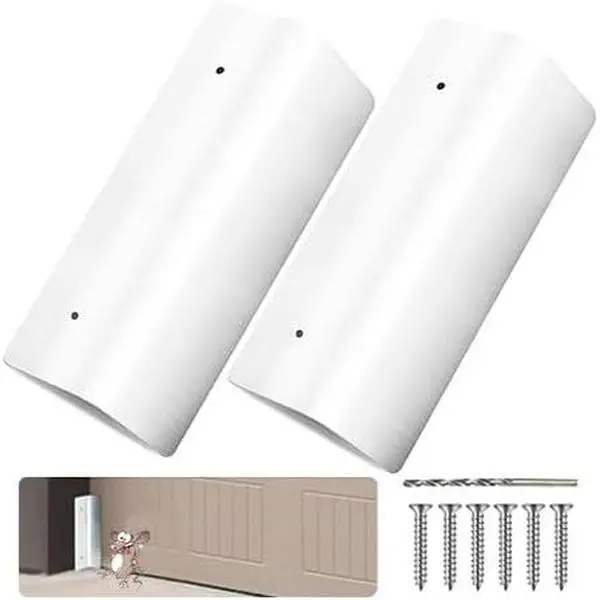 2 count Garage Door  Guard - Garage Door Seal Guards Rustproof Side Seal - -TIME Install Blocks Rats/Snakes/Leaves/ - Heavy Duty for Residential & Commercial Use (2 Pack)