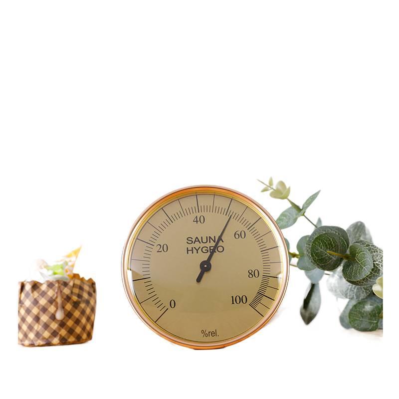 Bimetallic thermometer and hygrometer without battery for sauna, steam room, home use, baby and elderly room, wall-mounted thermometer