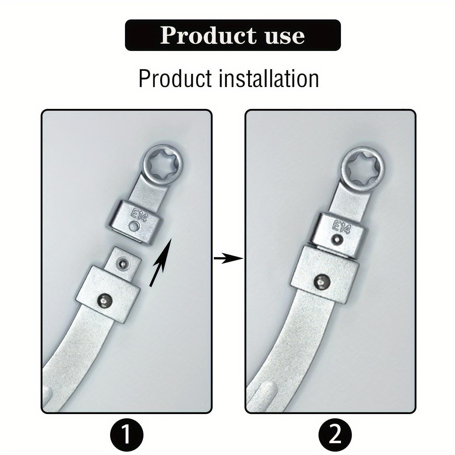 15PCS Universal Auxiliary Idler Belt Tensioner Pulley Removal Tool Kit, Serpentine Belt Tension Pulley Wrench Set, Engine Timing Belt Tensioning Nut Bolt Screw Remover