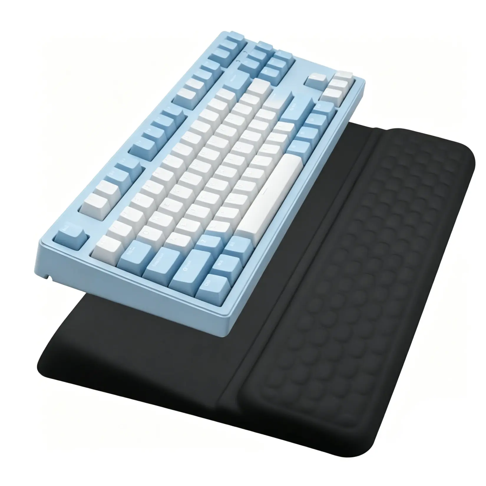 Ergonomic Memory Foam Keyboard Wrist Rest Pad - Non-Slip-Massage Texture for Comfortable Typing and Gaming
