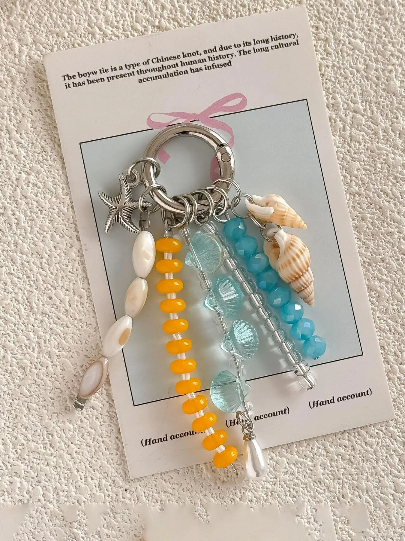 Boho Ocean Breeze Shell Bag Charm, Natural Seashell & Beaded Keychain, Coastal Beach Style Keyring, Handmade Woven Lanyard Bag Accessory, Aesthetic Summer Pendant for Backpack Purse, Gift for Beach Lovers