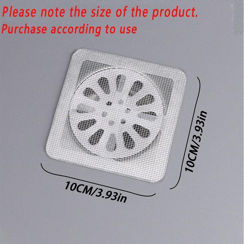 Sewer Hair Blocking Sticker, 3/6 Counts/12pcs Floor Drain Filter Screen, Drain Strainer Cover For Hair Stopper, Summer Essentials Home Bathroom Kitchen Supplies, Bathroom Essentials Accessories