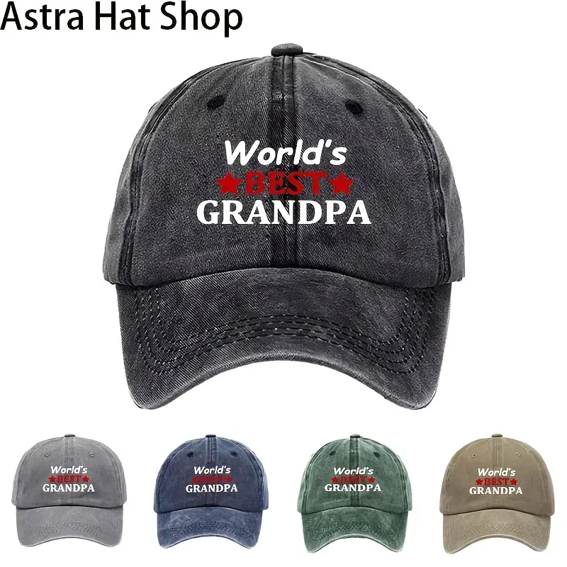 Trendy Baseball Cap with a Creative Grandpa Slogan, a Must-Have for Family Gatherings