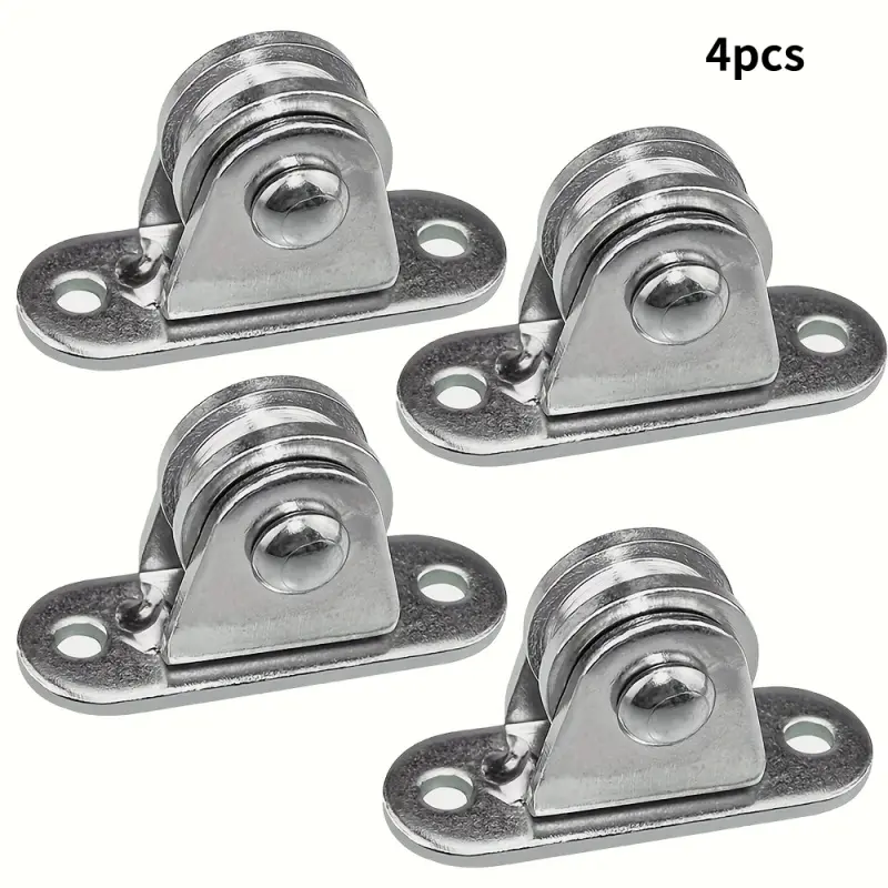 Small Silent Pulley Block Heavy Duty 175LBS Capacity Stainless Steel U-Groove Cable Pulley with Mounting Base Wall Ceiling Mounted for Rope Lifting Fitness Equipment Indoor Outdoor
