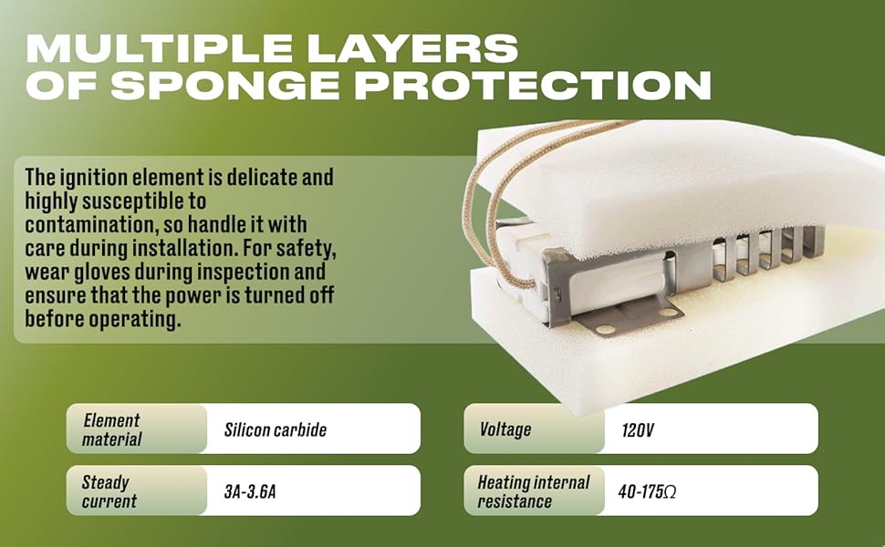 Replacement 6 gas range ignitor, Replacement for numbers AR5066 12400035 318177710 7318177710 316428600 5303308452