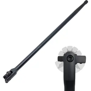 Breaker Bar, 3/8" & 1/2" Drive, Heavy Duty Breaker Bars, 24-inch Length with 360° Rotatable Head, Spring-loaded Detent Ball, Chrome Vanadium Steel Made With Black Powder Coating