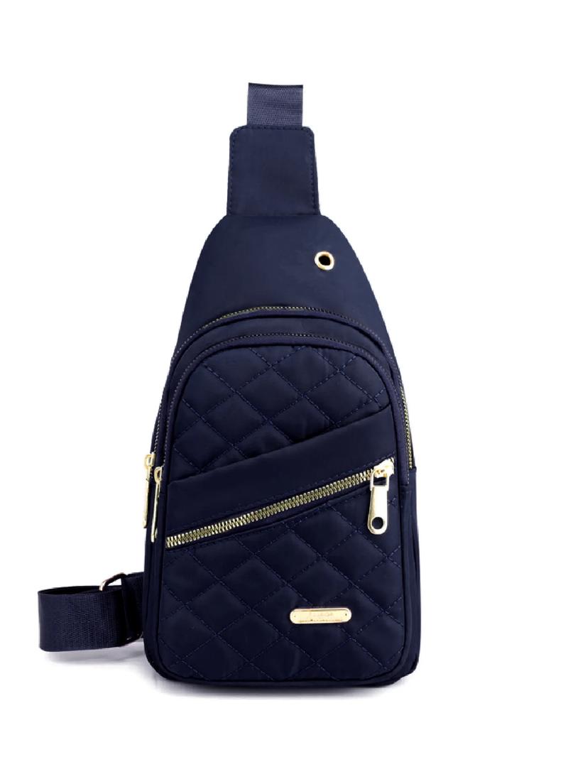 Summer Quilted Fanny Pack, New Summer Outfits 2024 All-match Large Capacity Crossbody Bag, Casual Solid Color Designer Chest Bag for Daily Use, Fashionable Crossbody Bag