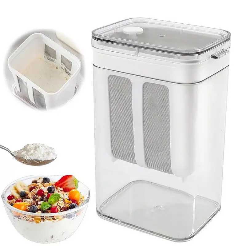 Greek Yogurt Strainer Separator, Large Capacity Yogurt Filter, Food Strainer, BPA Free, Ideal for Juice, Yogurt, Milk, Kefir, Tofu, Cheese
