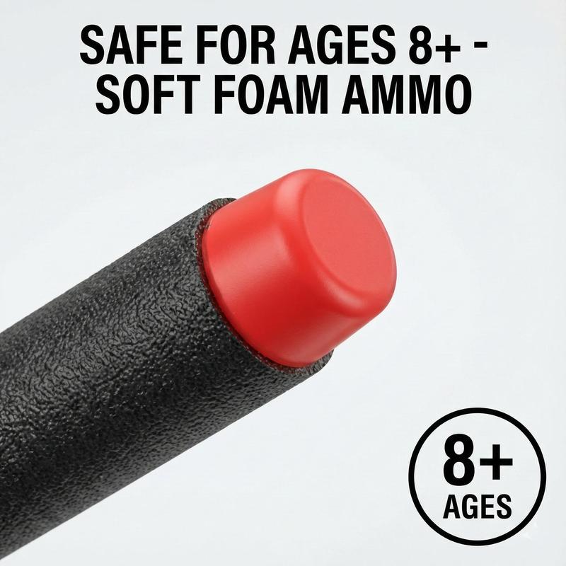 Shell Ejecting Desert Eagle Model Gun Set - Realistic Soft Bullet Toy with 120 Ammo, 2 Mags & Targets Complete Kit