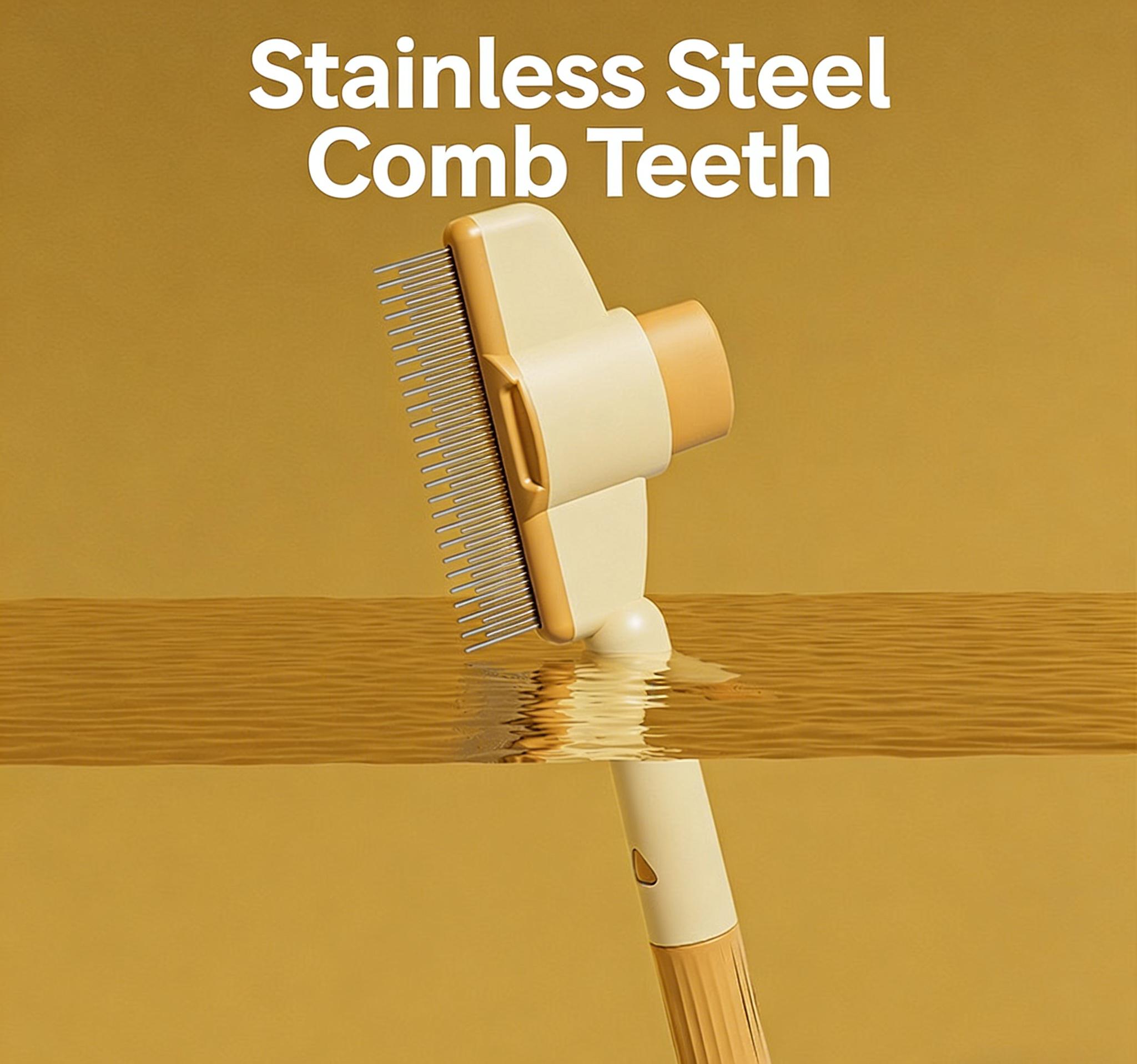 3-in-1 Pet Grooming Kit for Dogs & Cats, Detangling Comb, Flea Comb & Nail Clippers, Ideal for Long Haired Pets to Remove Loose Fur & Mats