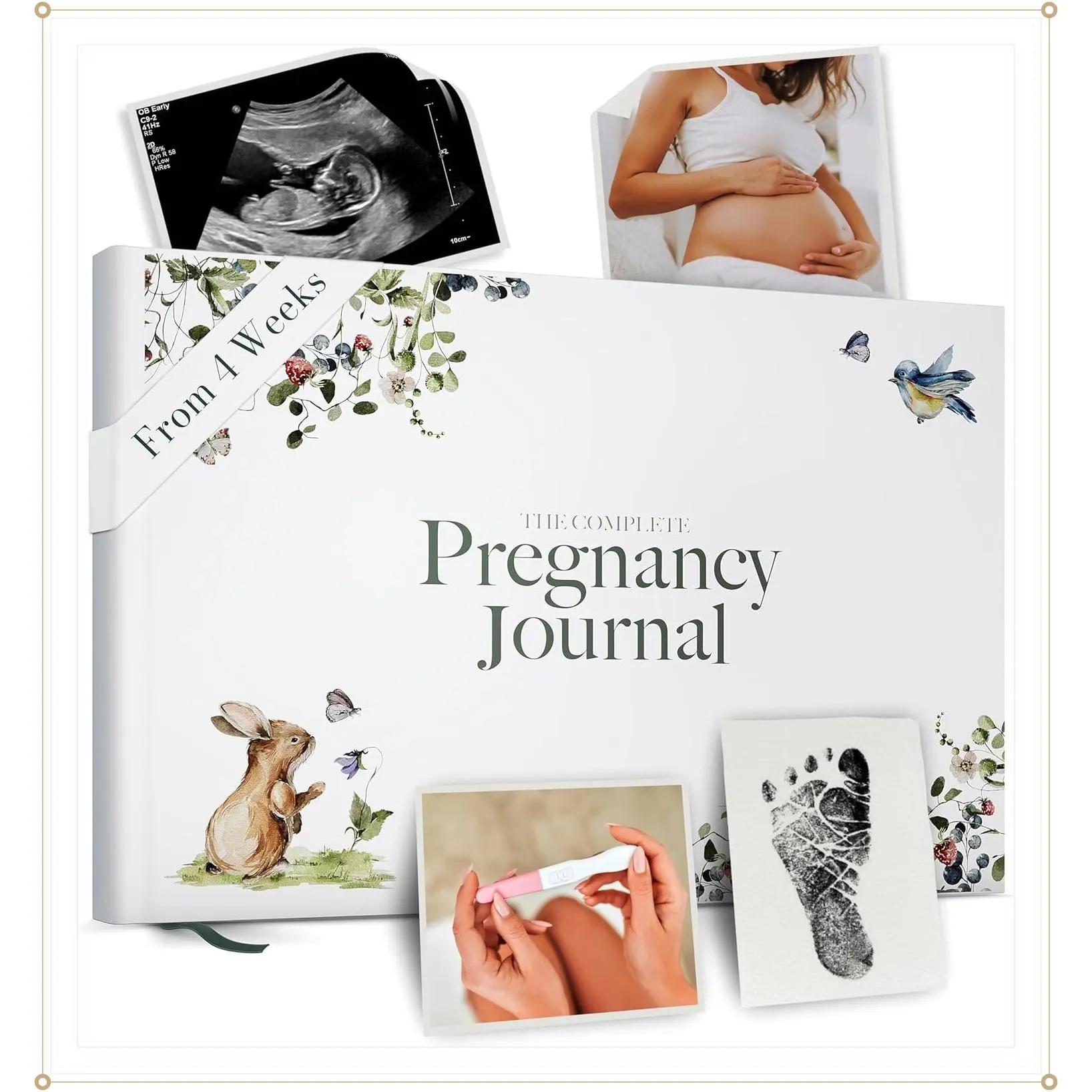 Pregnancy Journal - Weekly Pregnancy Planner & Scrapbook with Ultrasound Photo Pages, Milestone Trackers & First-Year Keepsake Book - Pregnant Gifts for New MomGift