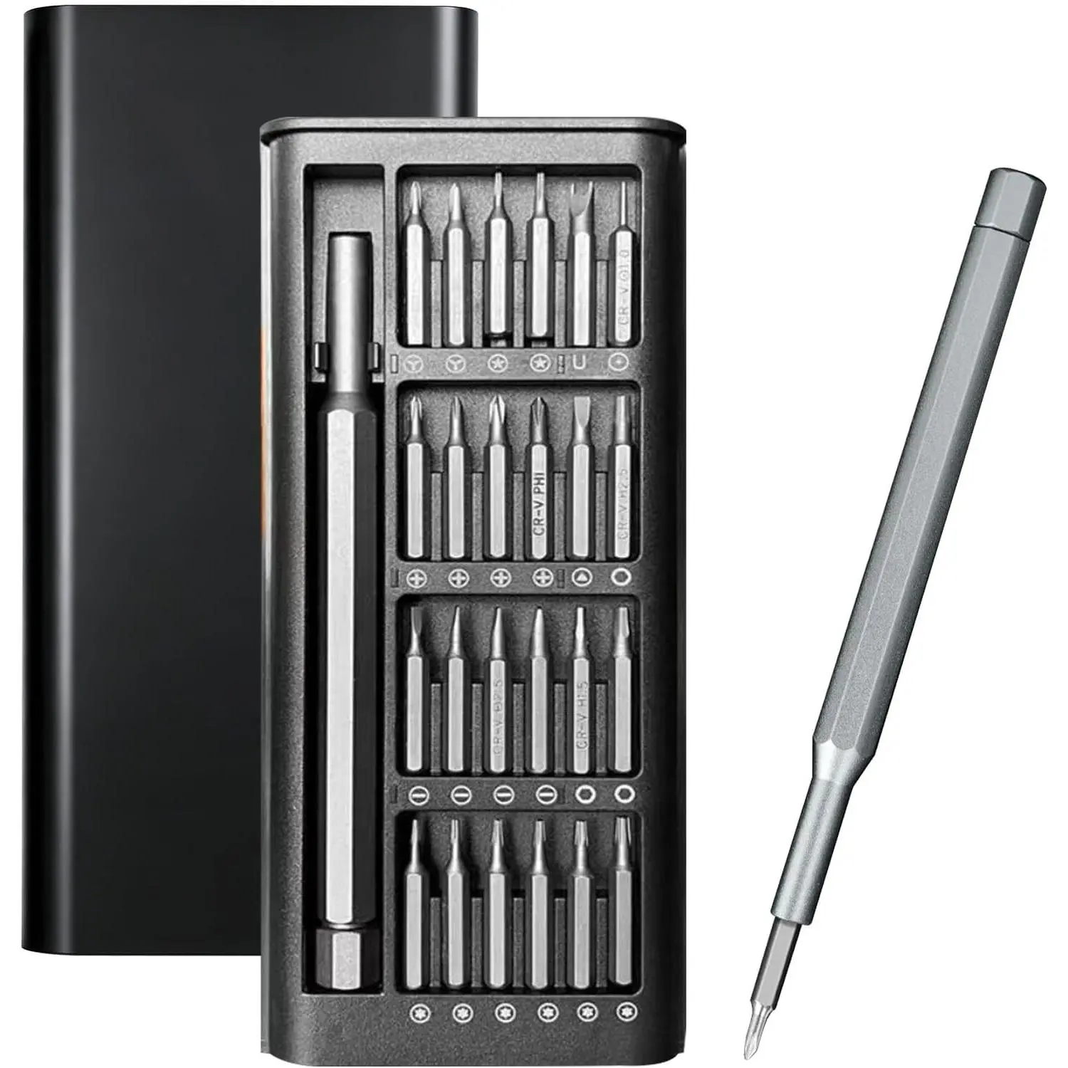 24-in-1 Precision   Set for Electronics Repair | Includes 24 S2 Steel Bits with An  Handle for Phones, Laptops, Glasses, Watches and  Repairs