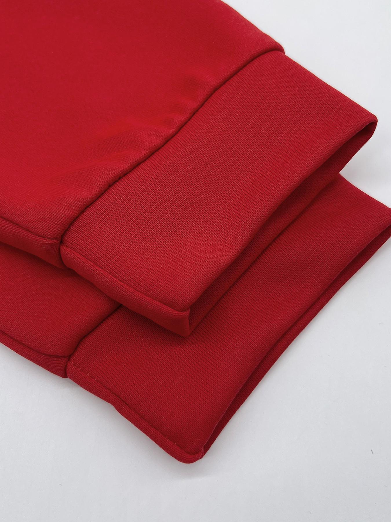 Women's Long Sleeve Hoodie Set, Christmas Cartoon Print Sweatshirt & Pants, Casual Fitted for Fall & Winter