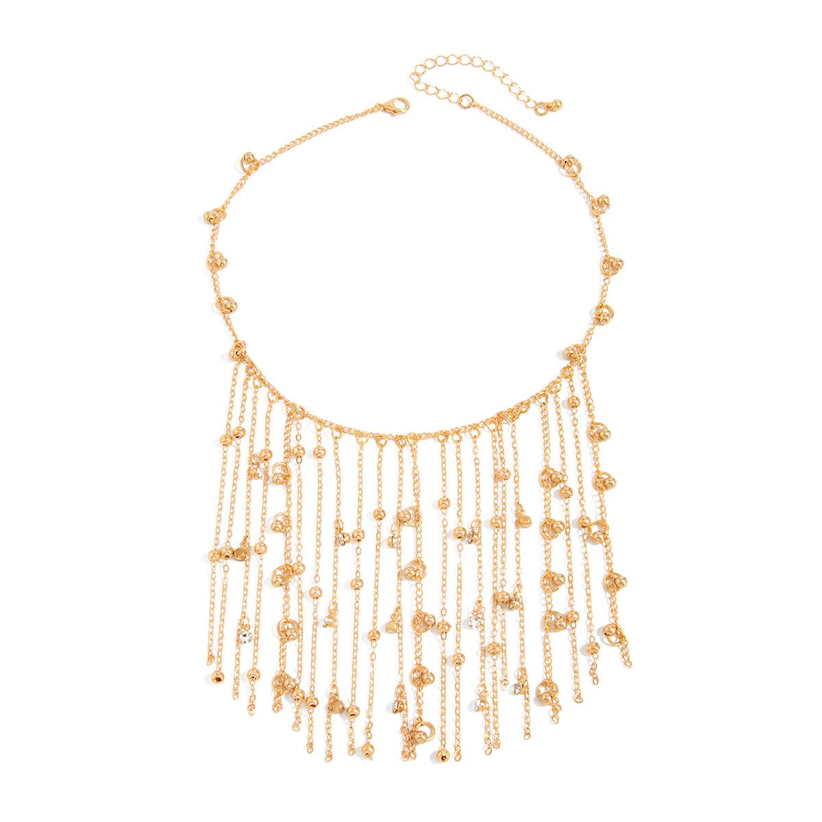 INS Sweet Cool Style Long Tassel Beaded Necklace – Lightweight Luxury Fashion Fine Chain Clavicle Accessory
