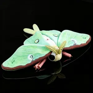 Luna Moth Plush Toy, Realistic Moth Stuffed Animal, Soft Insect Plushie for Nature Lovers, Cute Decorative Plush Gift for Kids & Adults