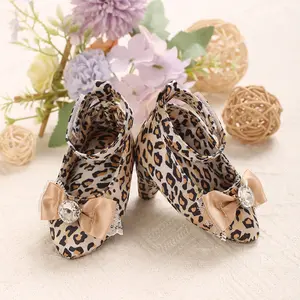 [Trendy Princess] Leopard Baby Girl Shoes| Princess Themed Baby Girl   Walking  Shoes / Baby Girl Gift Ideas Photography Props