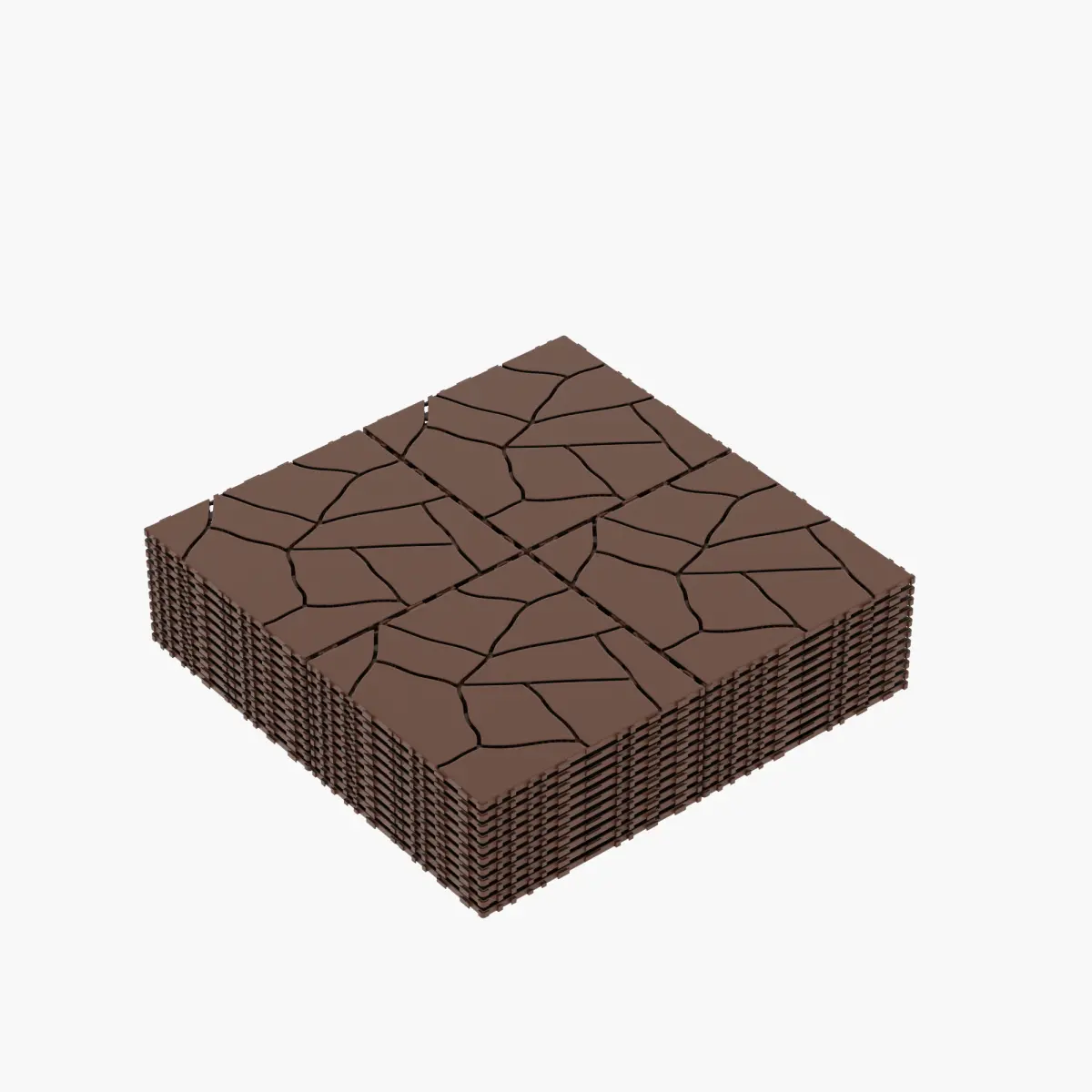 Stone Style 12" Patio Deck Tiles, DIY Module Interlocking Decking Tiles Floor Tile,Easy and Quick Installation Court Tiles for Porch Poolside Balcony Backyard 44pcs Red Brown # french laid tiles