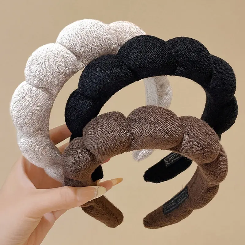 Cloud-Shaped Sponge Headband, Spa Headband for Face Washing, Minimalist Hair Accessories for Women, Suitable for Thick Hair, Headbands Thick, All Seasons Use, Soft Headband, Hairbands