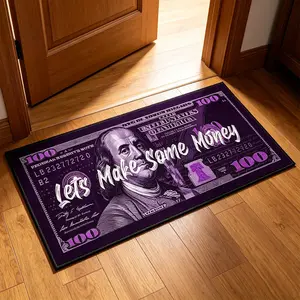 Dollar Pattern Entrance Rug, Soft Comfortable Mat, Home Decor Carpet for Living Room Bedroom Kitchen Outdoor, Unique Indoor Flooring