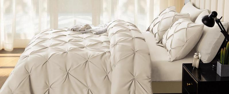 Queen Comforter Set of 7 Pieces-Bed in a Bag for Queen Size, All Season, Pintuck Bedding with Comforter, Flat Sheet, Fitted Sheet, Pillowcases and Shams, Black Queen Comforter Set of 7 Pieces-Bed in a Bag for Queen Size, All Season, Pintuck Bedding with Comforter, Flat Sheet, Fitted Sheet, Pillowcases and Shams, Black