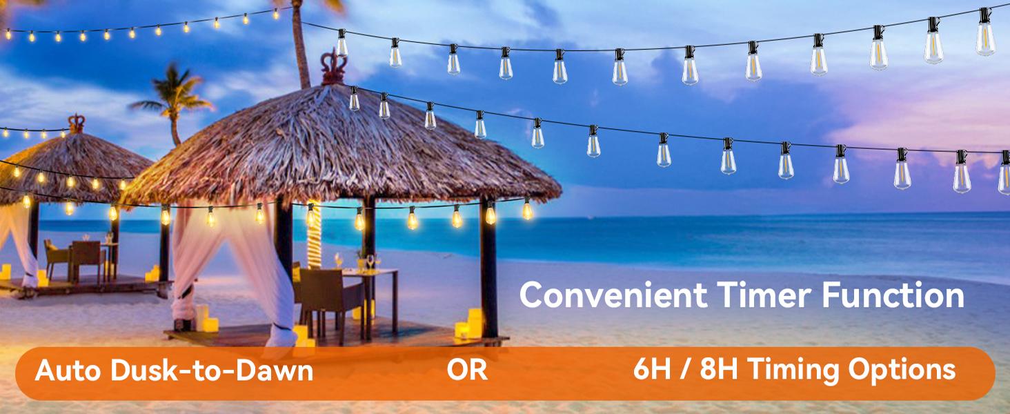 100FT Solar String Lights Outdoor Waterproof with Remote, 36+2 Shatterproof ST38 LED Bulbs, Dimmable Patio Lights Solar Powered, 3 Lighting Modes Solar Lights for Backyard, Garden, Deck