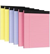 3pcs Legal Pads 8.5 x 11, Notepads 8.5 x 11 College Ruled Notebook, Writing Pads of Paper,Yellow Note Pads, Memo Pad Papers Perforate Legal Notepads Narrow Ruled Line,30 Sheets/Pack