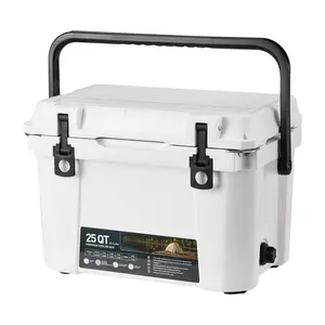 20 Quart Portable Ice Cooler, Insulated Ice Chest Box with Cup Holder, Fish Ruler, Bottle Opener, Portable Leakproof Hard Cooler for Camping, Picnic