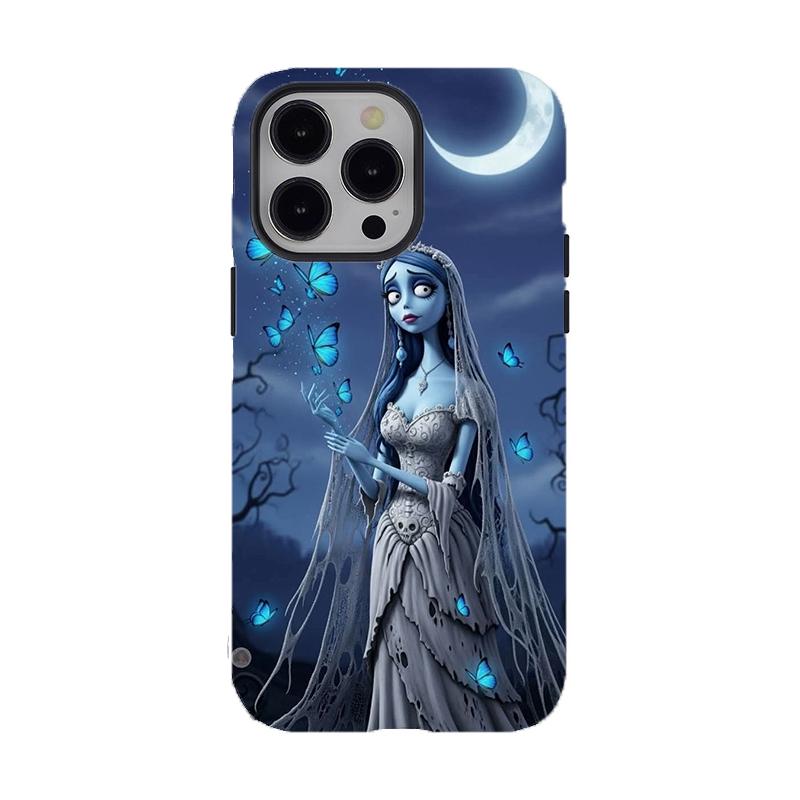 Y-Corpse Bride Patchwork Pattern Wall Paper phone case,Blue patchwork Phone Case，for iPhone 16 15 14 13 12 11 17Pro Max,for Samsung S25 S24 S23 S22 Ultra,Protective Cover,give her/him a gift for Christmas and Thanksgiving
