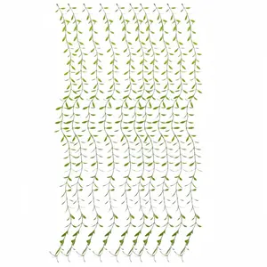 10-Pack Artificial Wall-Mounted Greenery, Hanging Vine Ceiling Decor, Wedding Home Wall Fake Plants, Realistic Plant Decoration