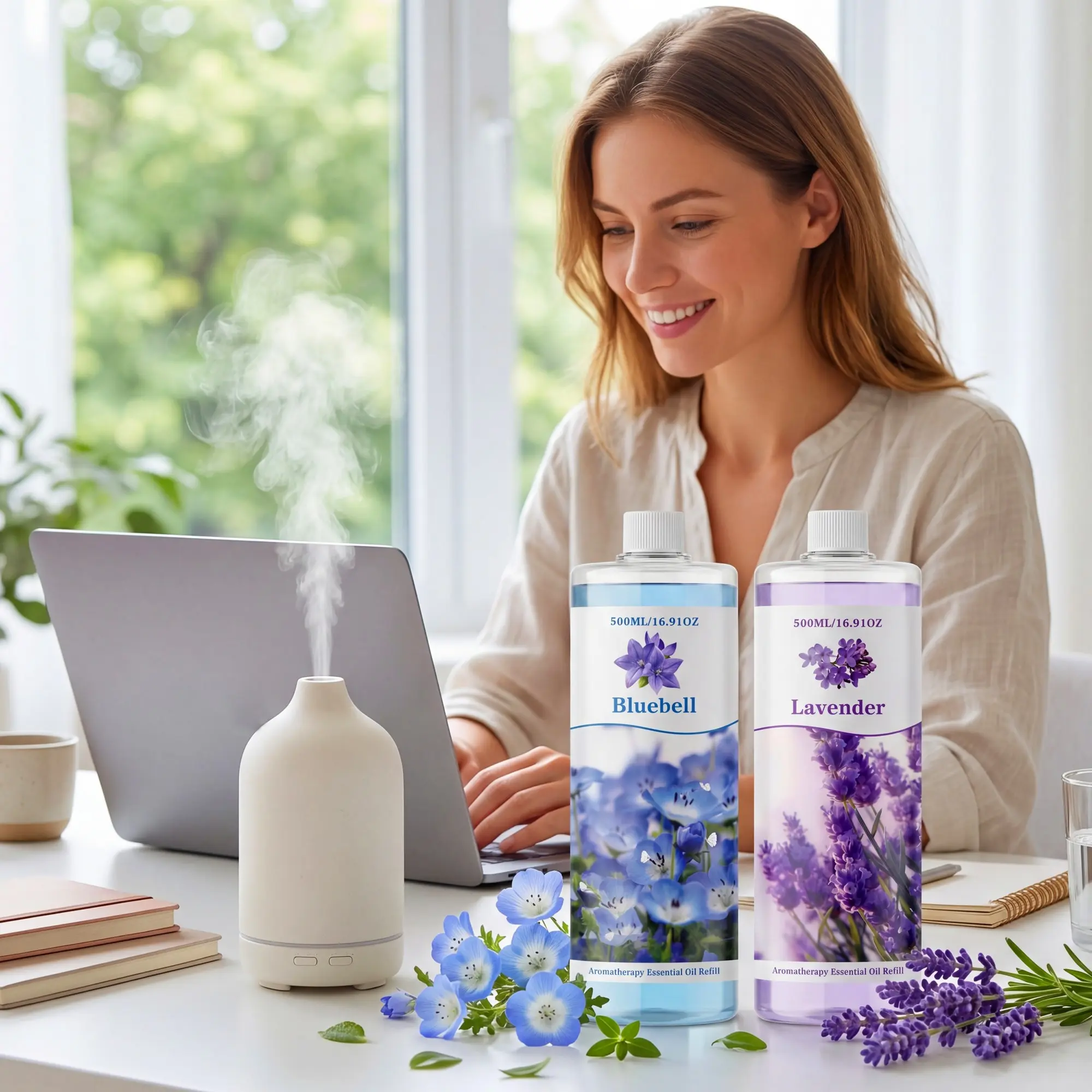 500ML Large Bottle Essential Oil Refill Liquid, Hotel Style Fragrance, 10 Types, Suitable for All Diffusers, Ideal for Home, Gift Option