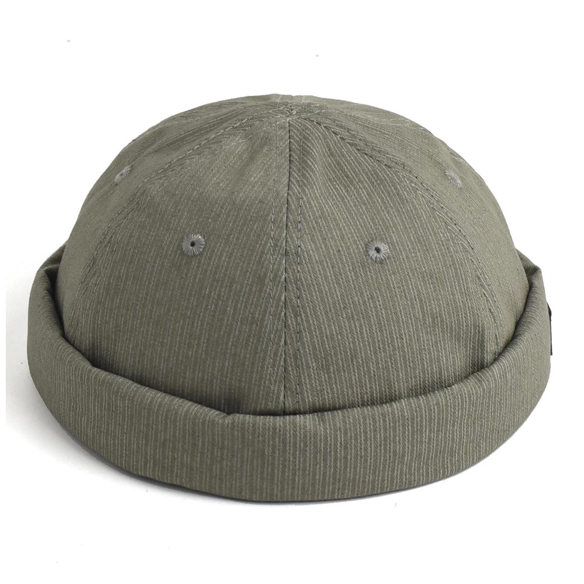 Men Women Dome Melon Skullies Beanie Cap Fashion Vintage Brimless Landlord Hat Streetwear Hip Hop Docker Caps Unisex Skullcaps