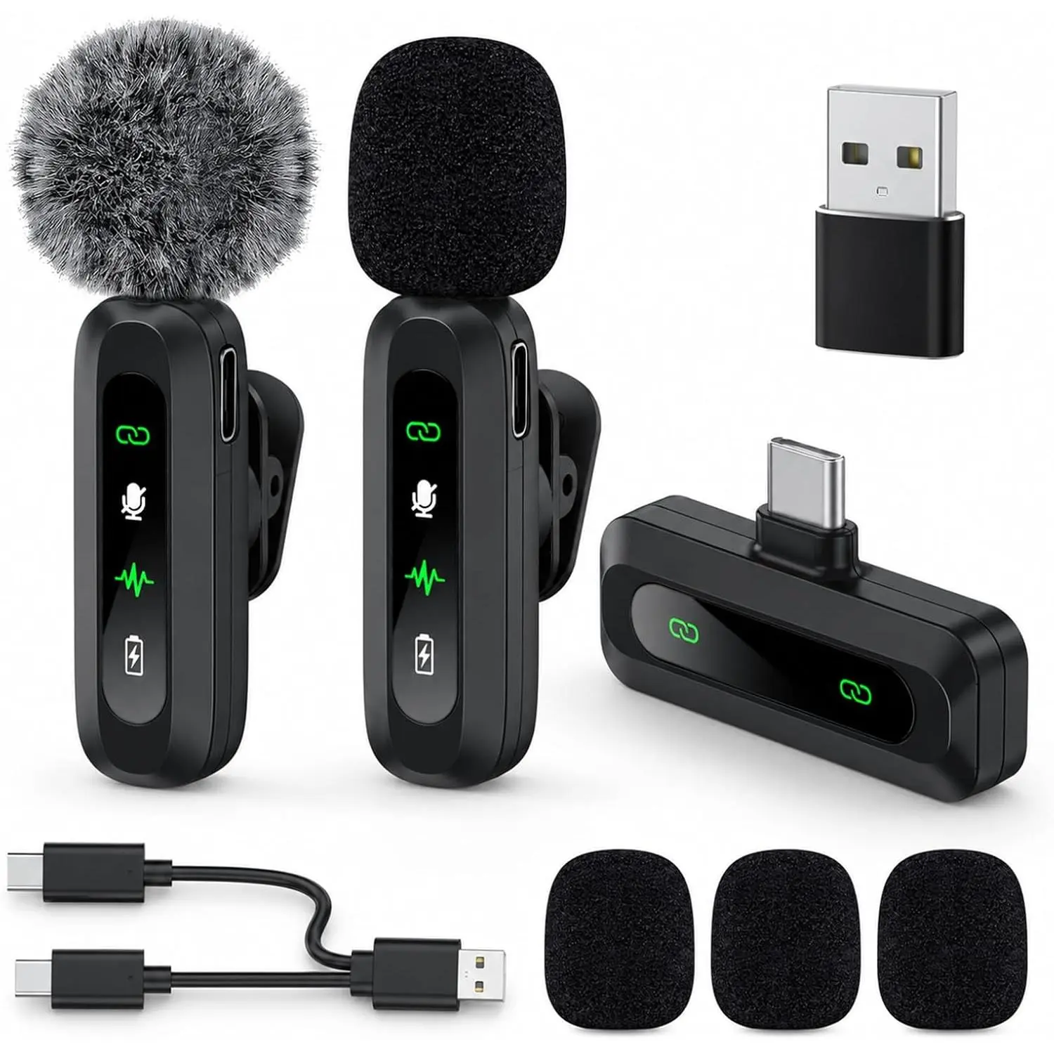 Mini Microphone for  Android Phone, Portable Lapel Mic for Interview Vlog