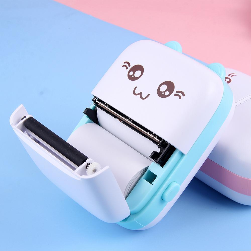 Portable Mini Thermal Printer, 1 Piece Rechargeable Wireless Photo Printer with 1 Roll Paper, Instant Photo Printer, Pocket Inkless Thermal Printer for Home Office School, Office Stationery & Supplies