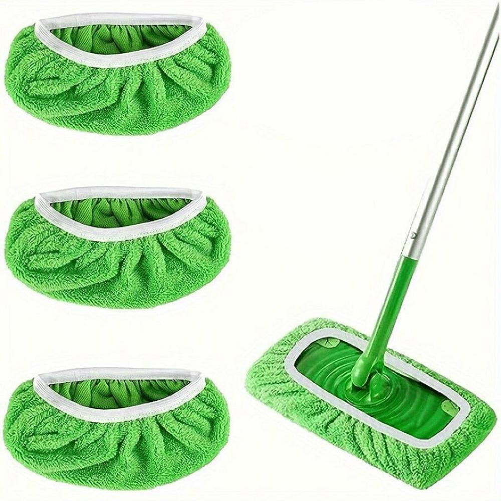 1/3/6pc Microfiber Mop Cloth Dry Cleaning Cloths Household Reusable Microfiber Mop Pads Replacement Washable Rag Towel