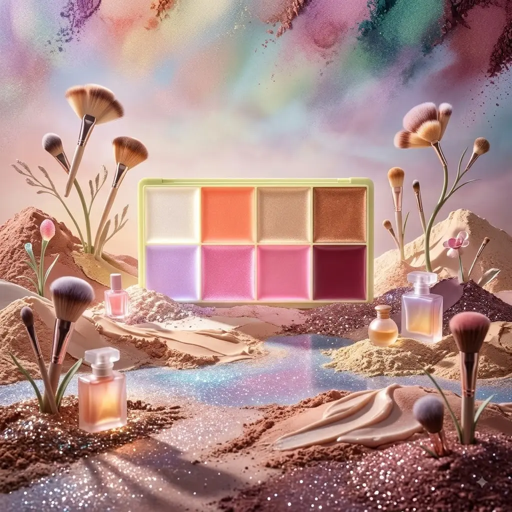 8 Colors Cream Highlighter Palette, Radiant Luminous Shimmer Body Face Illuminator, Radiant Glow Contour Blush Makeup, Perfect for Glamorous Looks
