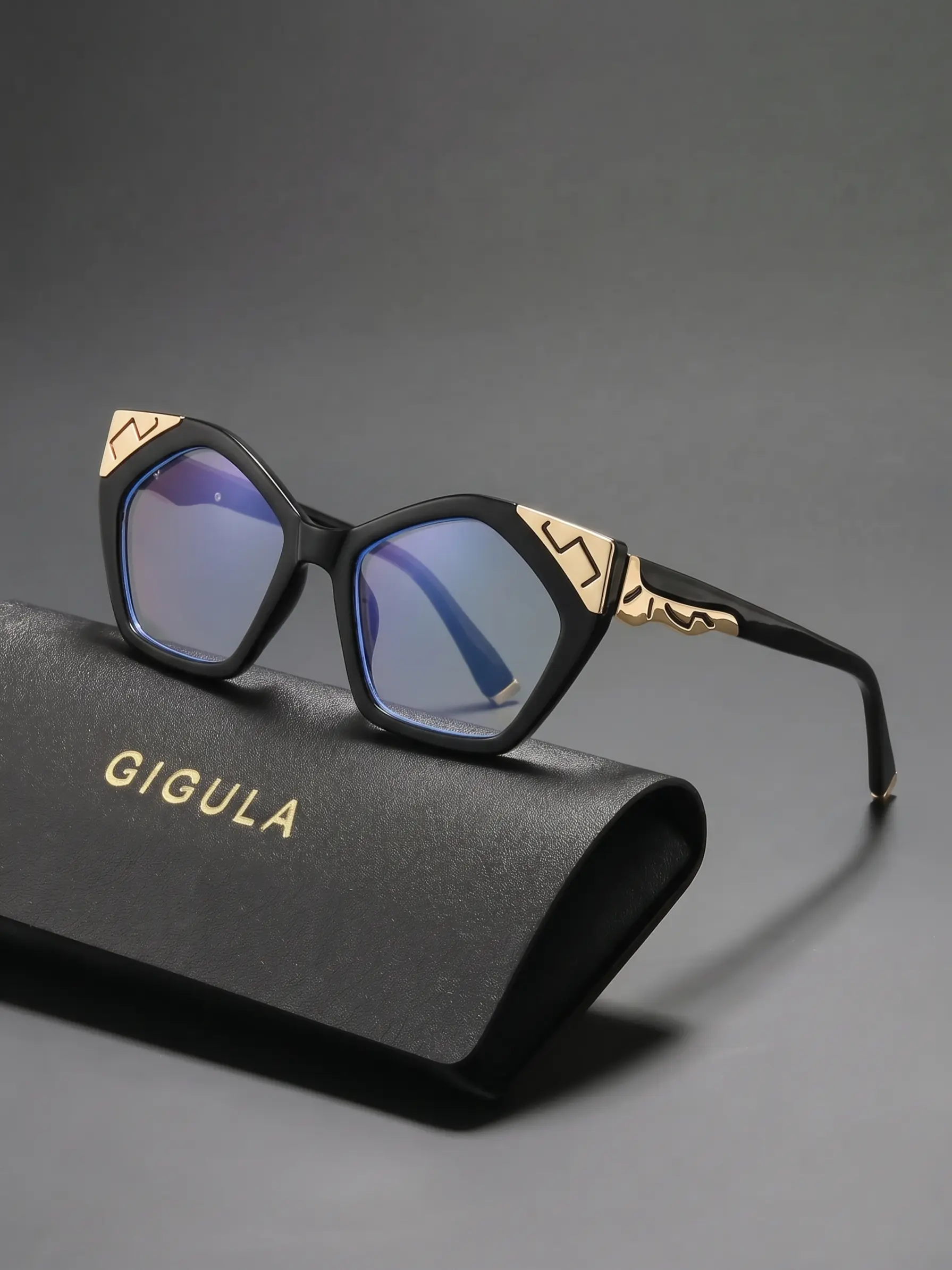 Women's Polygonal Plain Glasses, Metal Decorative Frame, Lightweight Square Frames, Lightweight Luxury Style, Natural Look Fashion Eyewear, Elegant Accessory