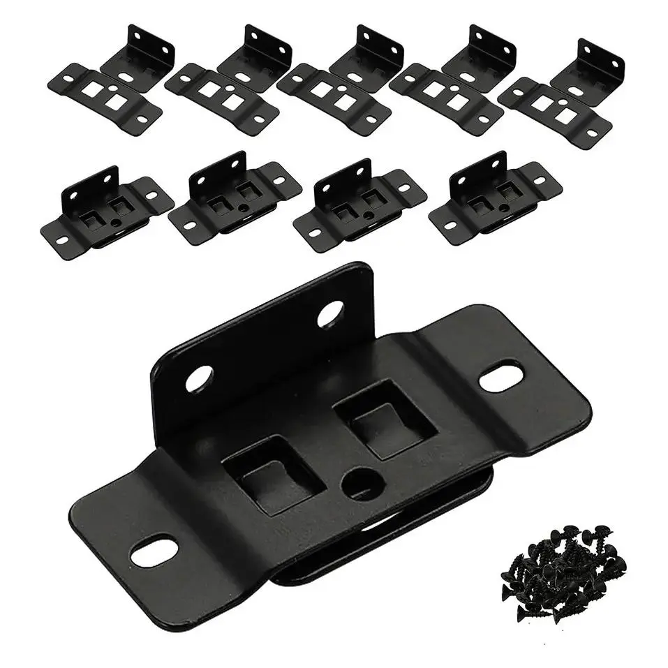 Stainless Steel Quick-Fitting Furniture Joint Bracket - Right-Angle Corner Brace with Screws, 8 or 20 Pcs for Drawers, Cabinets, Chairs