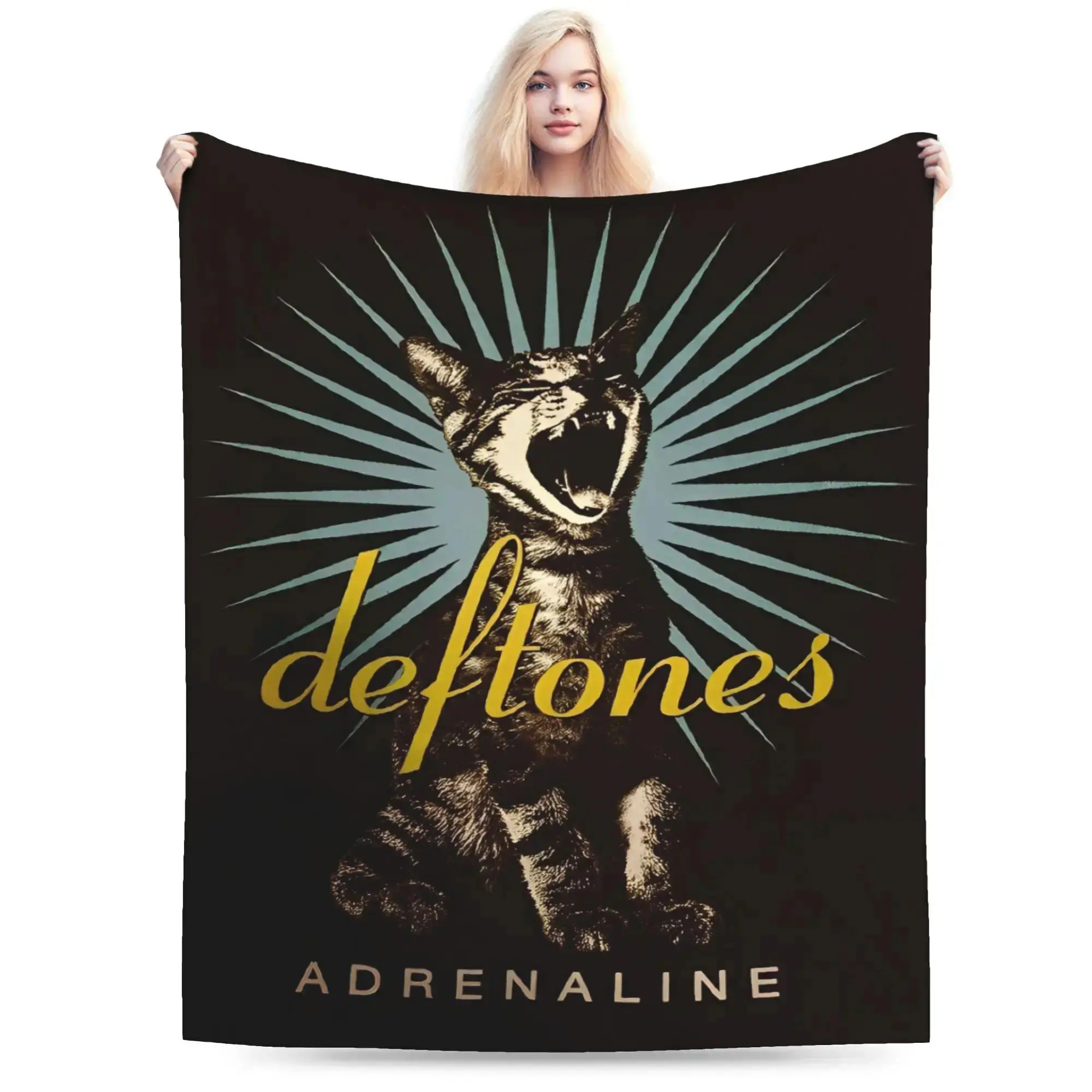 Deftones Metal Band Soft Comfortable Flannel Throw Blankets Bedding Bed Accessories, Plush Bedding Bedspread Bed Cover for Couch Chair Sofa Bed Camping Home Decor