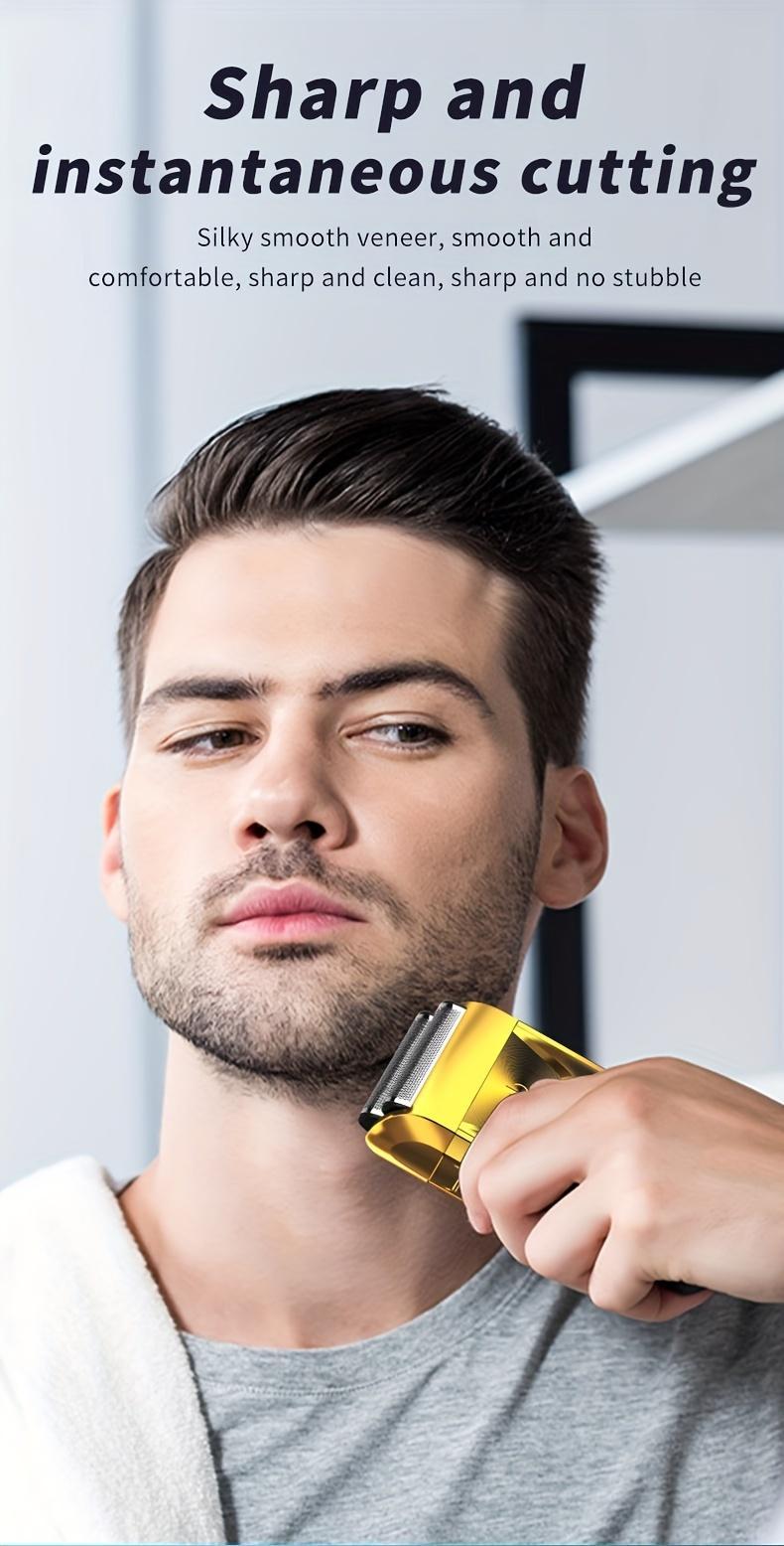 Professional USB Rechargeable Electric Razor - 2-in-1 Bald Hair Trimmer - Gentle Beard Hair Trimmer - Electric Razor Band Barber Clippers - Aluminum Foil Head - Festivals & Christmas Gifts