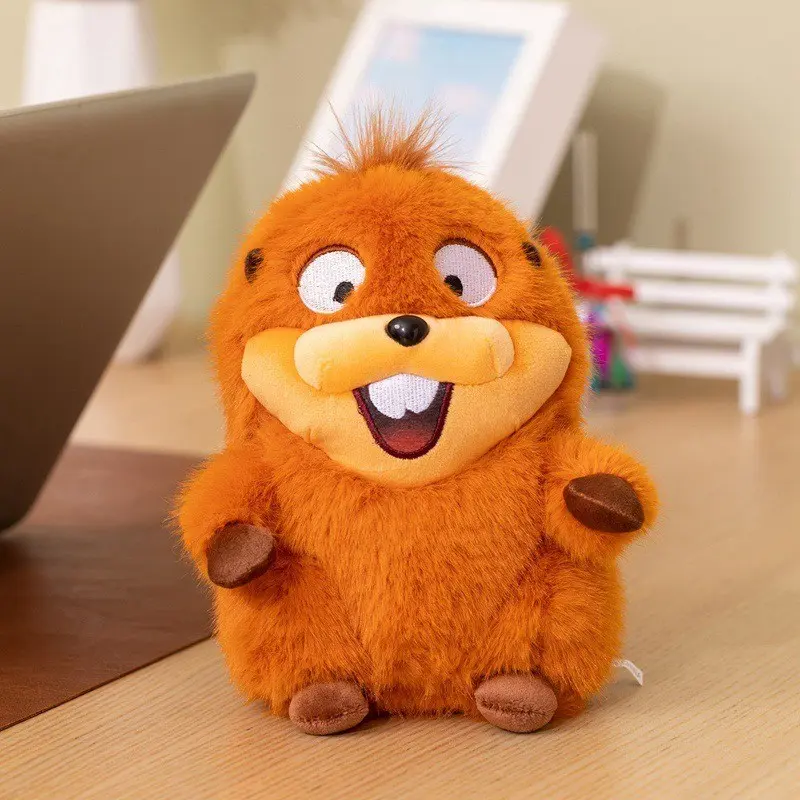 Cute Beaver Crown Plush Toy, Birthday Gift for Girls, Soft Stuffed Doll, Perfect Decoration, Adorable Animal Puppet, Huggable Stuffed Animal
