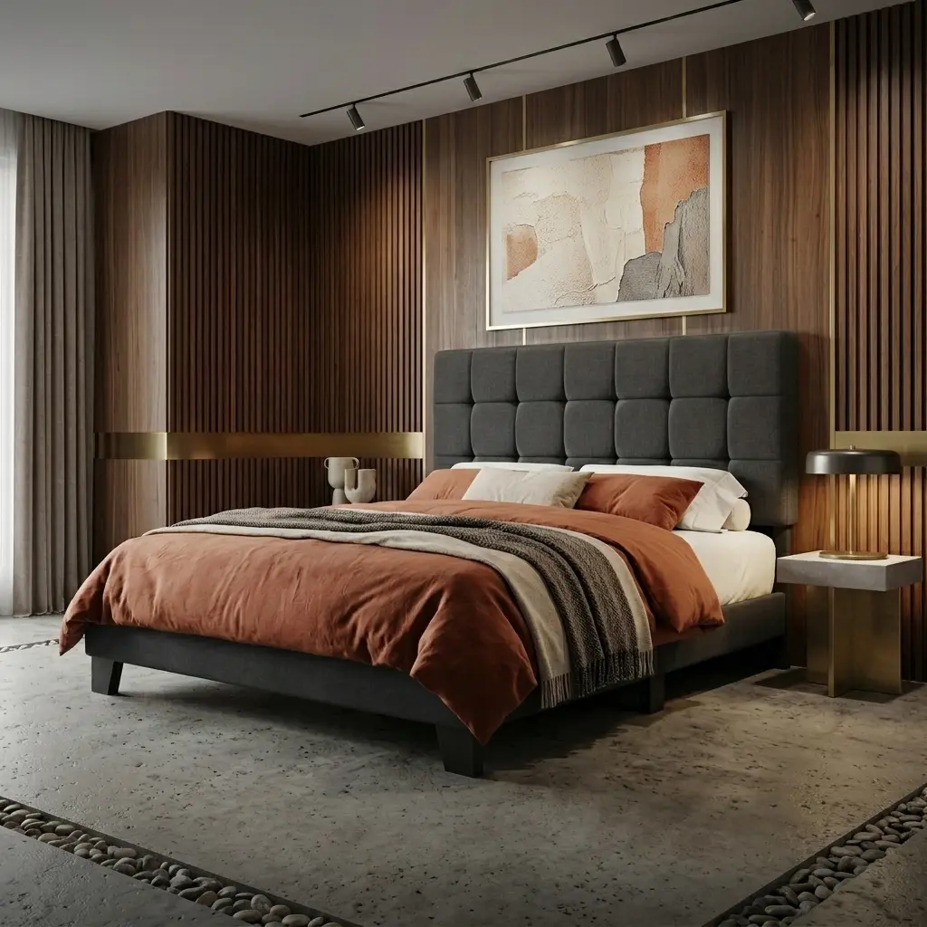 Upholstered Platform Bed Frame【Frame Only No Mattress】with Adjustable Headboard,No Box Spring Needed,Full/Queen Size#TikTokShopDealsforYouDays#DealsforYouDays