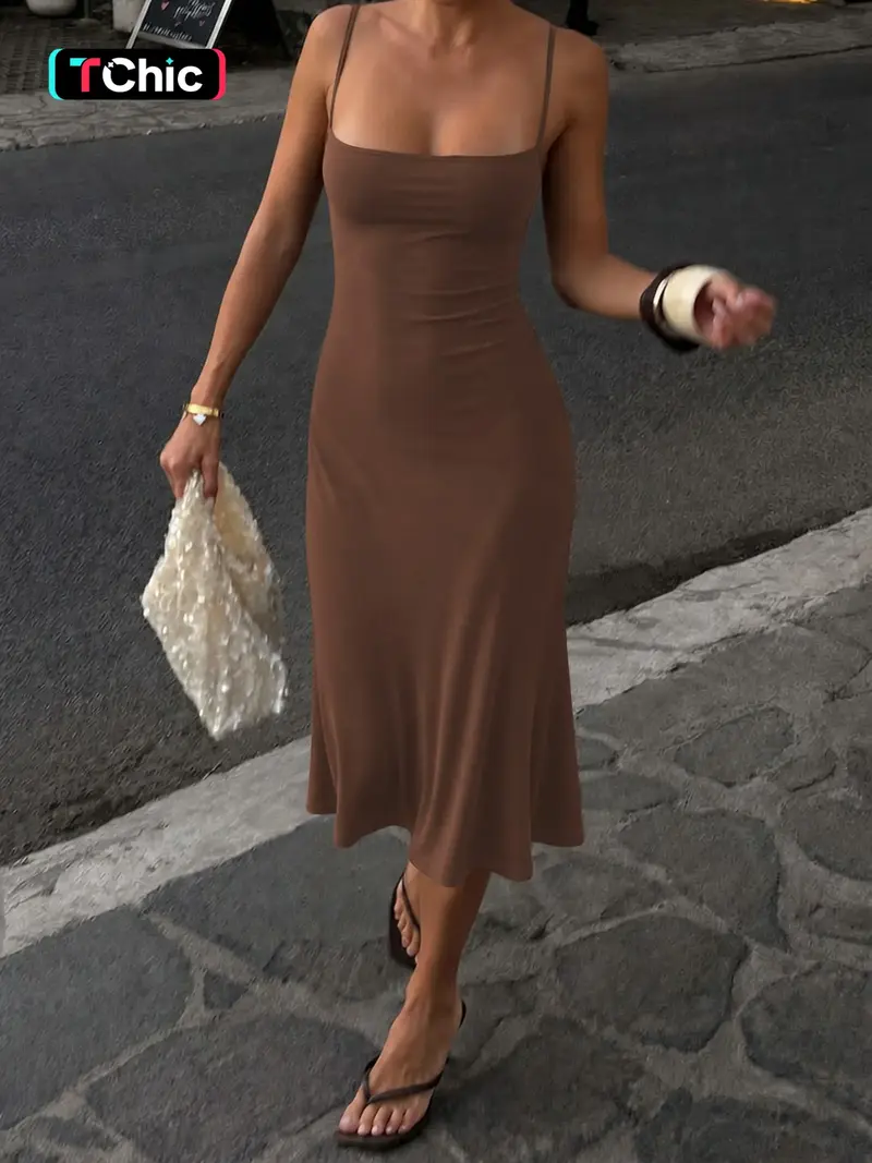 joah brown slip dress