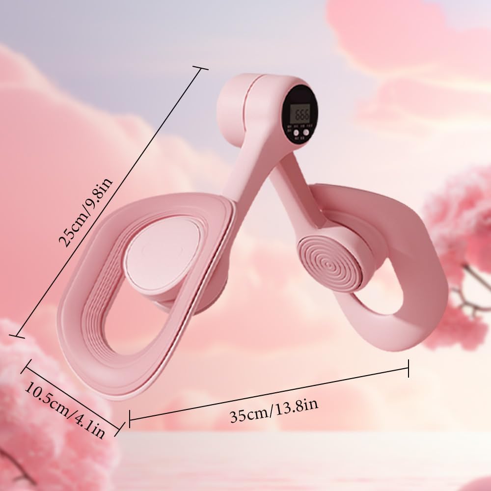 Thigh Trainer 360°Adjustable Trainer with LED Display Inner Thigh Exerciser with 20LB Resistance Band for Women, Home Fitness Equipment