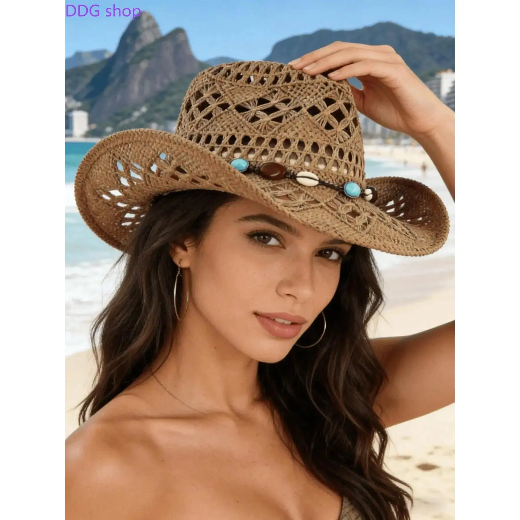 Women's Outdoor Beach Hat, Breathable Beach Hat, Bohemian Western Sunhat, Jazz Fedora, Panama Hat, Fashionable Summer Accessory, Perfect Gift for Women, Outdoor Hats